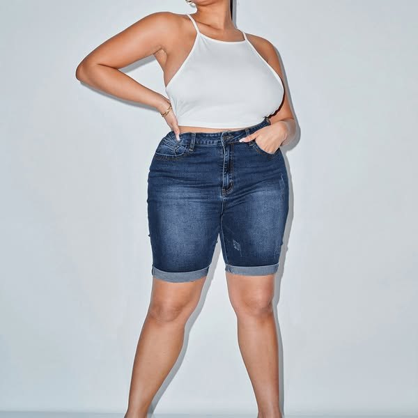 Short denim curve